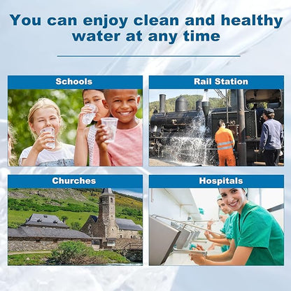 55898C Filter, Replace for Halsey Taylor 55898C Drinking Fountain Replacement Water Filter By NSF/ANSI 42 Certified, Filter 55898C Compatible with Water Sentry 55898C Filling Station, 3000 Gal No Chip