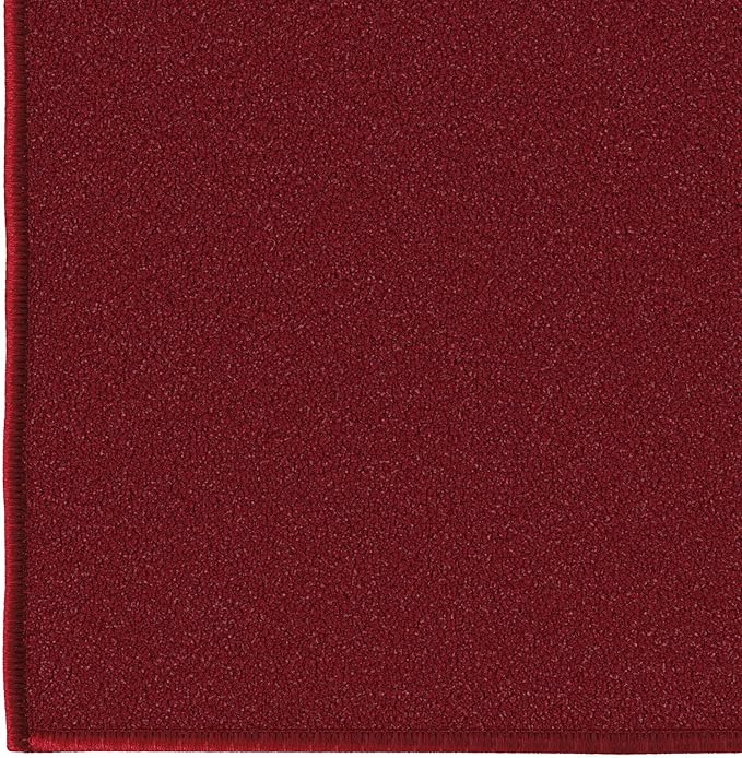 Machine Washable Modern Solid Design Non-Slip Rubberback 2x3 Traditional Area Rug for Entryway, Bedroom, Kitchen, Bathroom, 2'3" x 3', Red