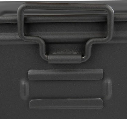 Spectrum Diversified Macklin, Stamped Steel & Wire Basket for Closet & Cubby Storage Vintage-Inspired Design with Customizable Label Plate, Medium, Industrial Gray, 1 Count (Pack of 1)