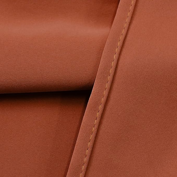 Rust Valances for Windows 42X18 Inches Blackout Thermal Insulated Valance with Grommet Top for Kitchen Living Room Short Straight Drape Valance for Bedroom Kids Room 1 Panel
