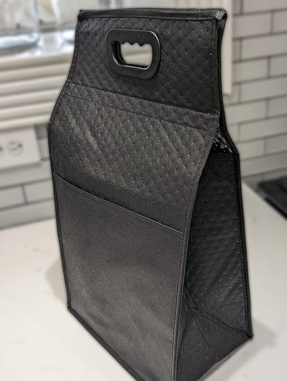 6-Bottle Insulated Wine Tote, Black