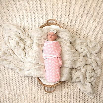 aden + anais Essentials Easy Wrap Swaddle, Cotton Knit Baby Wrap, Newborn Wearable Swaddle Sleep Sack, 3 Pack, Briar Rose, 0-3 Months