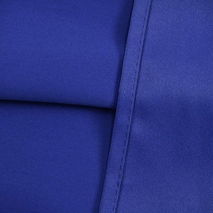Royal Blue Valances for Bedroom Solid Blackout Thermal Insulated Cobalt Blue Valances for Windows for Living Room Kitchen Loft Grommet Top 1 Panel 42W X18 L