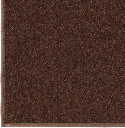 Machine Washable Modern Solid Design Non-Slip Rubberback 2x6 Traditional Runner Rug for Hallway, Kitchen, Bedroom, Living Room, 2'2" x 6', Brown