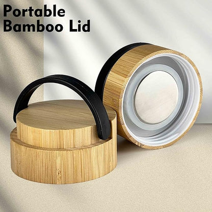 32 oz Motivational Glass Water Bottles with Bamboo Lid Straw and Time Marker - Sports Water Bottle for Drinking