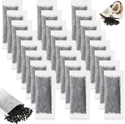24 Packs Replacement Activated Charcoal Distiller Filters Coconut Shell Activated Carbon Filter Sachets Compatible with Countertop Water Distiller Models