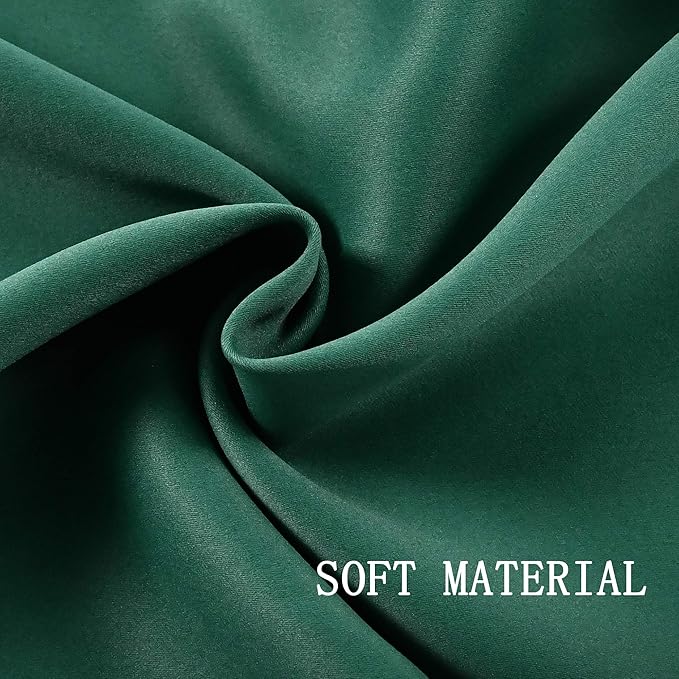 Dark Hunter Green Valances for Windows 52X18 Inches Blackout Thermal Insulated Valance with Grommet Top for Kitchen Living Room Short Straight Drape Valance for Bedroom Kids Room 1 Panel