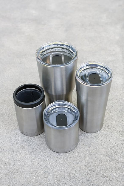 Camco Currituck Heavy Duty Stainless Steel Tumbler Cup with Lid by Camco- Perfect for Travel, Camping, Hiking, The Beach and Sports, Won't Condensate- 20 oz (51861)