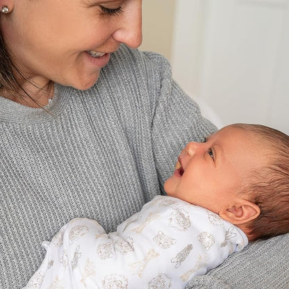 aden + anais Easy Swaddle Wrap, Newborn Wearable Swaddle Blanket, Adjustable Fasteners, 100% Cotton, 3 Pack, 0-3 Months, On Safari