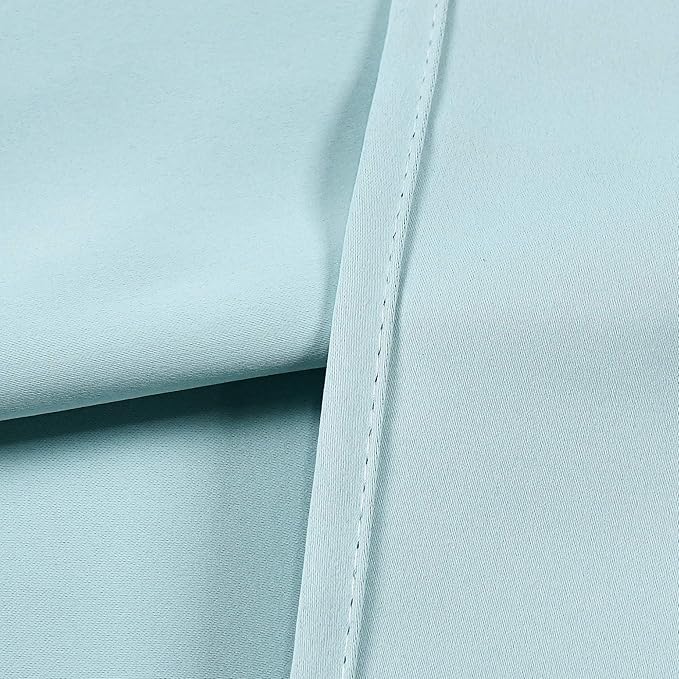 Aqua Valances for Kitchen Windows - Room Darkening Valances for Window with Grommet 52 by 18 Inch,1 Panel