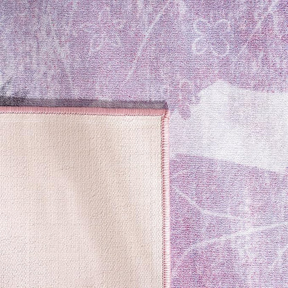 SAFAVIEH Disney Princess Collection Machine Washable Slip Resistant 2'3" x 3'9" Light Purple/Pink DSN507V Kids Bedroom Nursery Playroom Area Rug