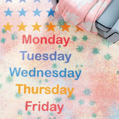 SAFAVIEH Kids Playhouse Collection Area Rug - 6'7" x 9', Blue & Orange, Non-Shedding Machine Washable & Slip Resistant Ideal for High Traffic Areas for Boys & Girls in Playroom (KPH251M)