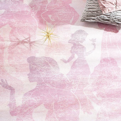 SAFAVIEH Disney Princess Collection Machine Washable Slip Resistant 6' 7" x 9' Pink/Purple Assurance Kids Bedroom Nursery Playroom Area Rug