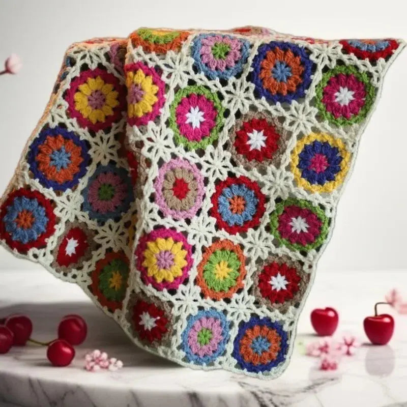 Couverture au crochet faite à la main-décoration-3