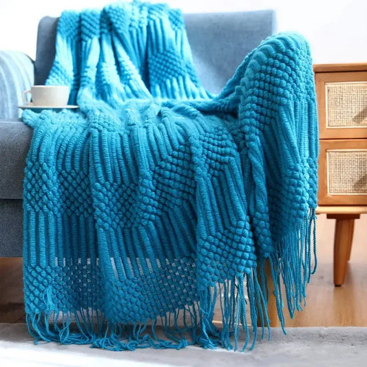 Couverture décoration bleu