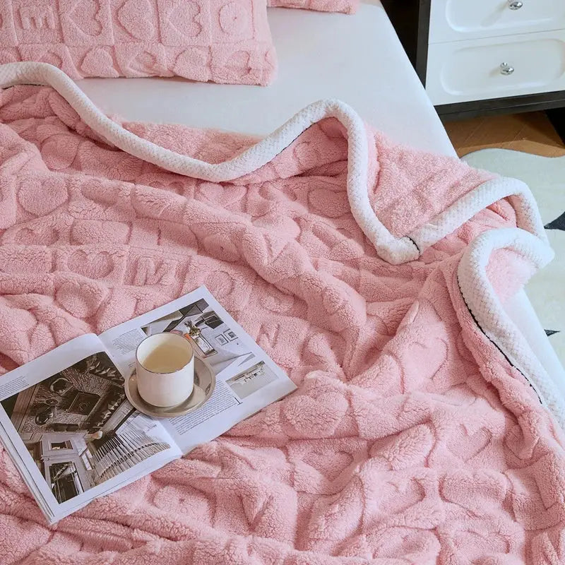 Couverture de lit Super Douce rose