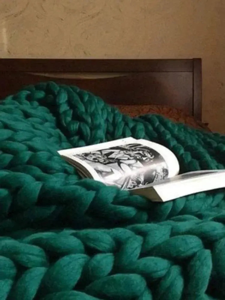 Couverture grosse maille 2