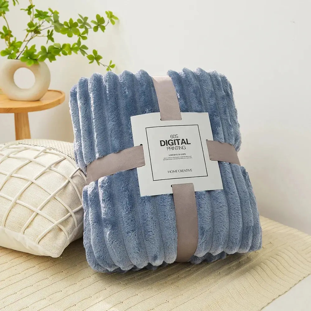 Couverture polaire bleu