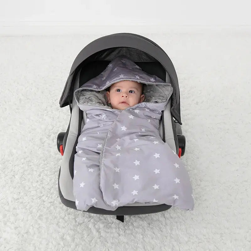 Couverture pour porte bébé gris