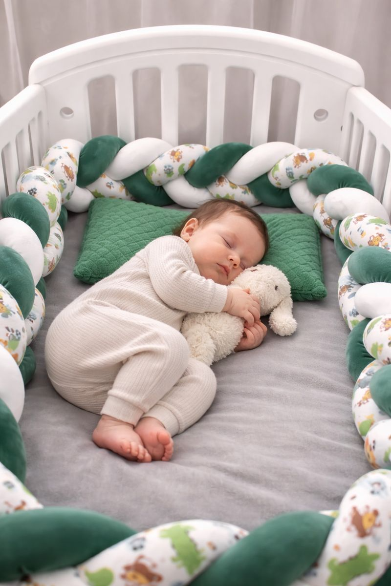 Tour de Lit Bébé Tressé – Décoration Douce et Cocooning Couvertures Cosy